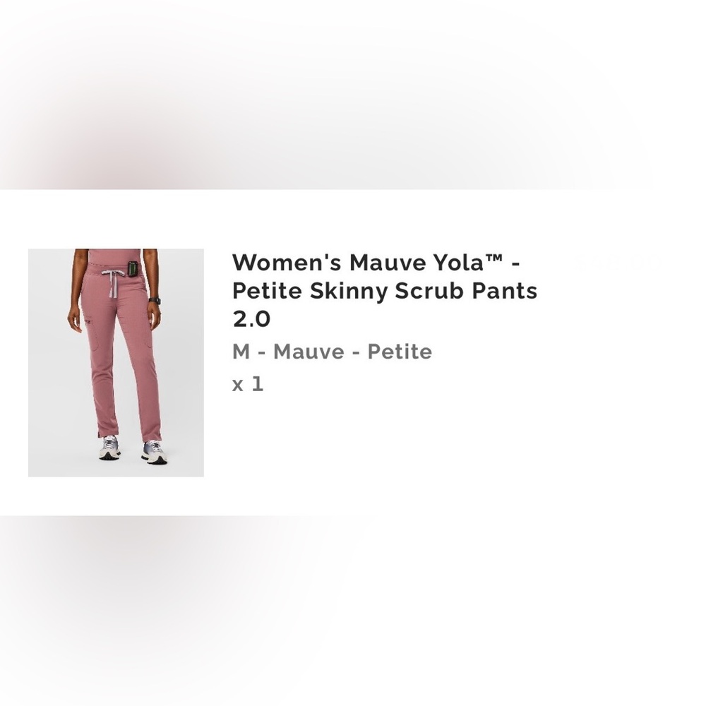 FIGS Women's MAUVE Casma Top (M) & Yola Skinny Pant (MP) (BUNDLE) - Picture 8 of 9